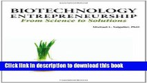 [Download] Biotechnology Entrepreneurship from Science to Solutions -- Start-Up, Company Formation