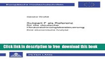 [Download] Subpart F als Referenz fÃ¼r die deutsche Hinzurechnungsbesteuerung: Eine Ã¶konomische