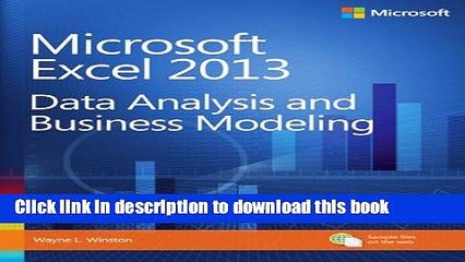 [Popular] Microsoft Excel 2013 Data Analysis and Business Modeling Kindle Collection