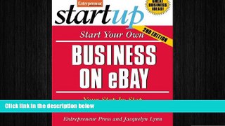 READ book  Start Your Own Business on eBay: Your Step-By-Step Guide to Success (StartUp Series)