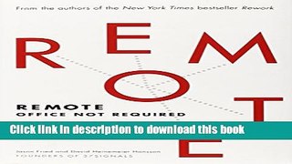 [Popular] Remote: Office Not Required Paperback Online