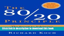 [Popular] The 80/20 Principle: The Secret to Achieving More with Less Paperback Free