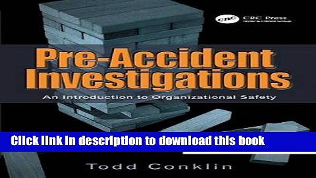 [Download] Pre-Accident Investigations: An Introduction to Organizational Safety Kindle Free