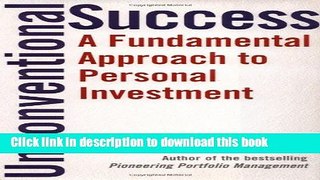 [Popular] Unconventional Success: A Fundamental Approach to Personal Investment Hardcover Collection
