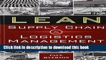 [Popular] Lean Supply Chain and Logistics Management Paperback Free
