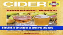 [Popular] Cider: The practical guide to growing apples and making cider (Enthusiasts  Manual)