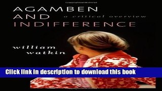 Books Agamben and Indifference: A Critical Overview Free Download