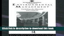 Books Environmental Management: Guidelines for Museums and Galleries Free Online