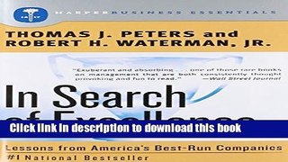 [Popular] In Search of Excellence: Lessons from America s Best-Run Companies Hardcover Free