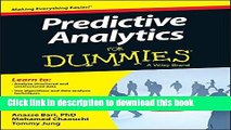 [Popular] Predictive Analytics For Dummies Paperback Free