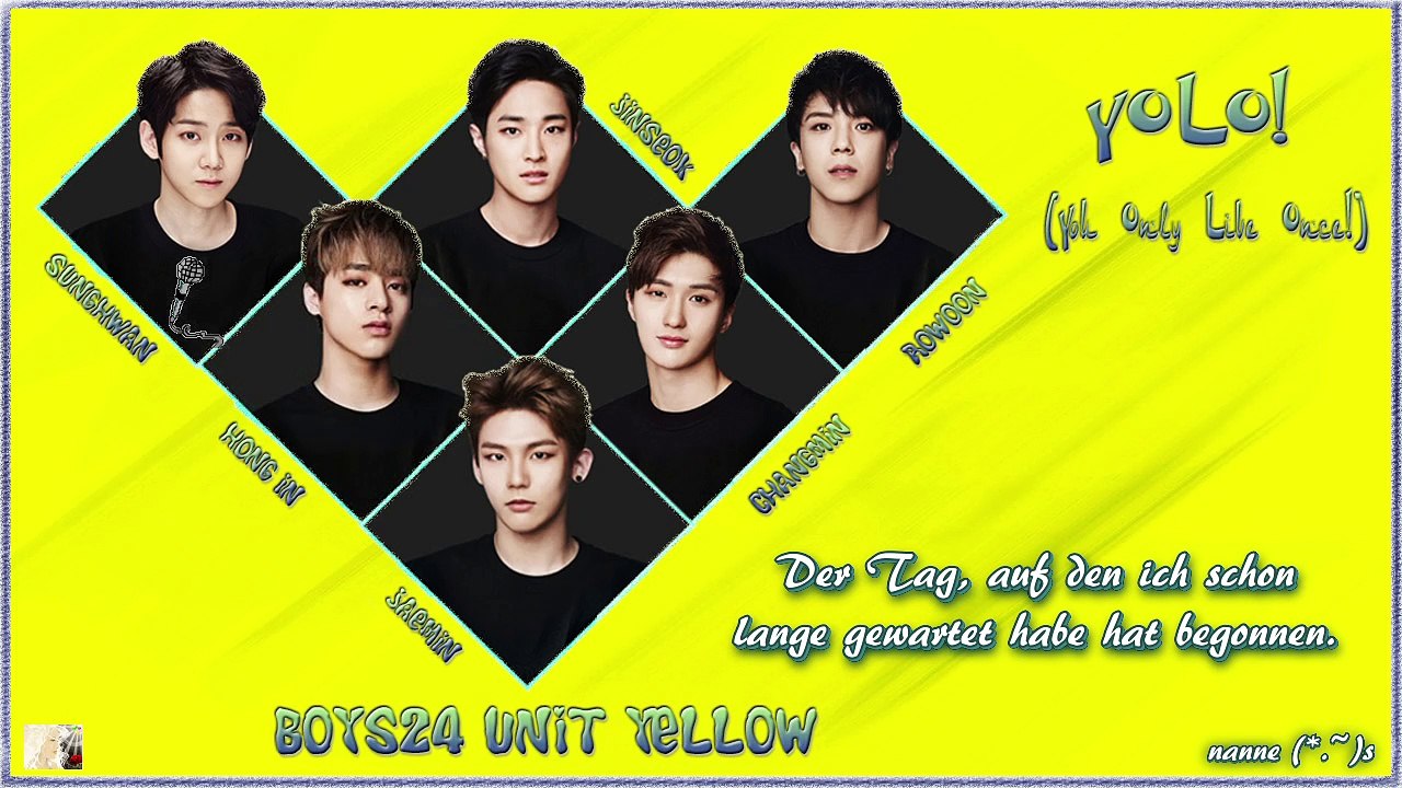 Boys24 (Unit Yellow) – YOLO! k-pop [german Sub]