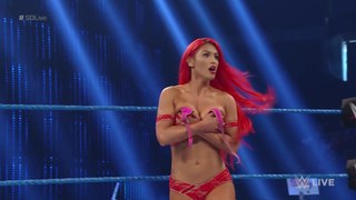 Eva Marie has a wardrobe malfunction before her match vs. Becky Lynch_ SmackDown Live, Aug. 9, 2016