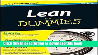 [Popular] Lean For Dummies Kindle Free