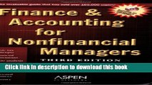[Download] Finance   Accounting for Nonfinancial Managers [With CDROM] Kindle Collection