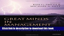 [Popular] Great Minds in Management: The Process of Theory Development Kindle Collection