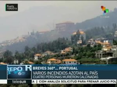 Incendios en Portugal dejan 4 muertos y 300 heridos