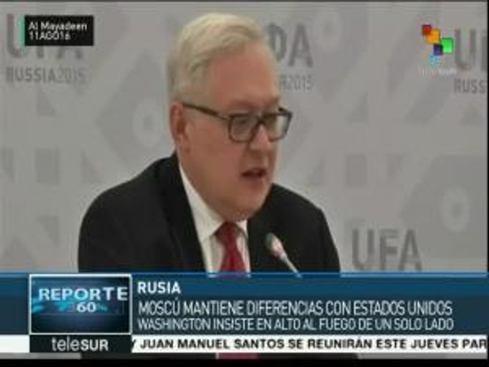 Declara gobierno de Rusia que tiene diferencias con EE.UU. sobre Siria
