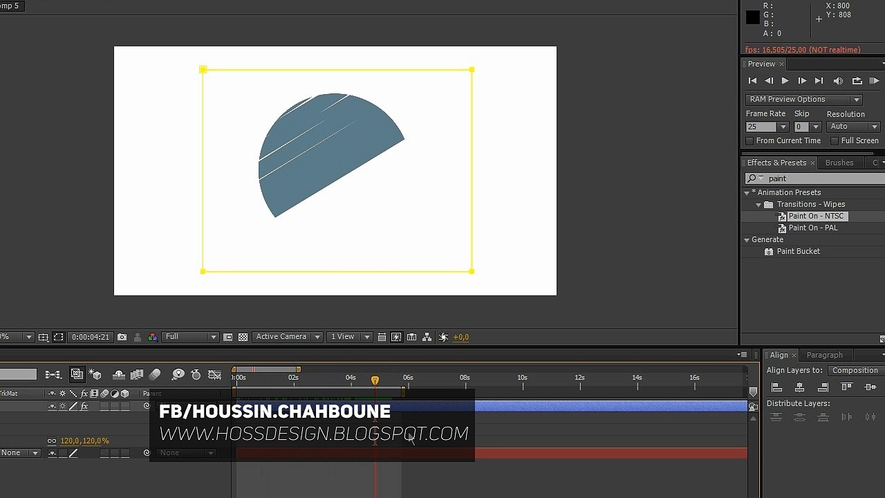 after effect tutorial - hand wrighting effect