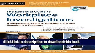 [Popular] The Essential Guide to Workplace Investigations: A Step-By-Step Guide to Handling