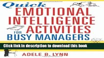 [Popular] Quick Emotional Intelligence Activities for Busy Managers: 50 Team Exercises That Get