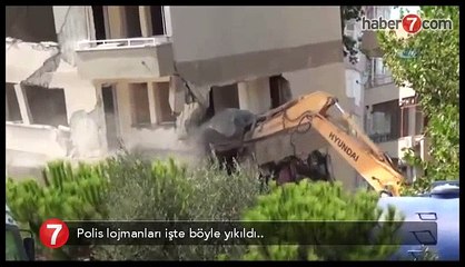 Polis lojmanları işte böyle yıkıldı..