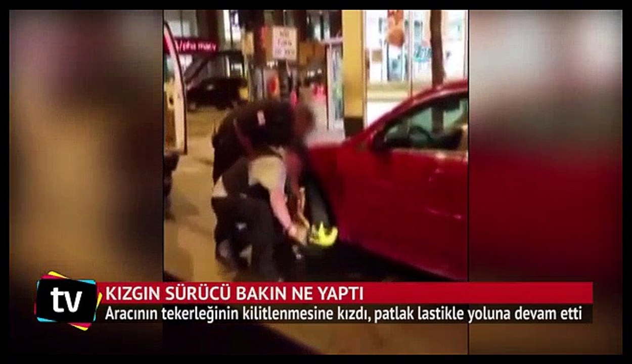 Kızgın sürücü bakın ne yaptı
