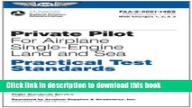 [Popular] Books Private Pilot Practical Test Standards for Airplane Single-Engine Land and Sea: