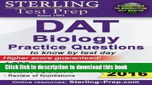 [Popular] Books Sterling DAT Biology Practice Questions: High Yield DAT Biology Questions Full