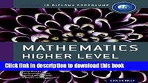 [Popular] Books IB Mathematics Higher Level Course Book: Oxford IB Diploma Program Free Download