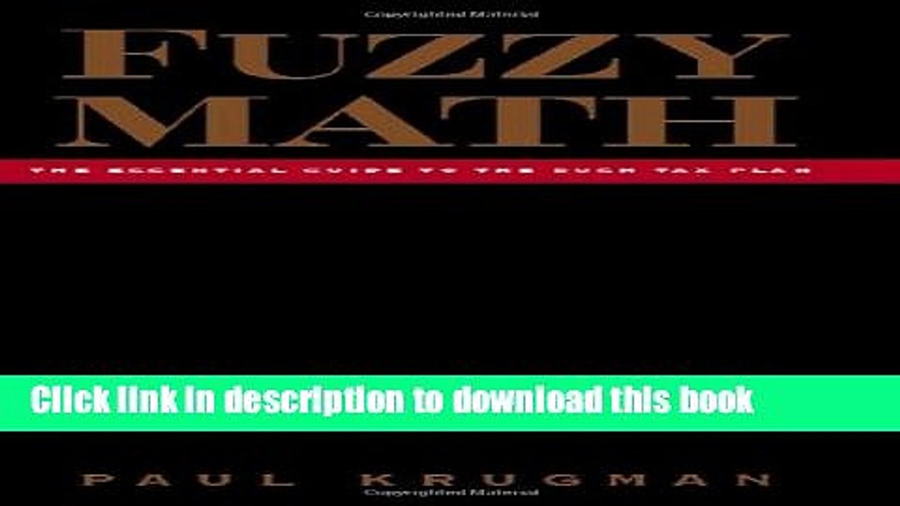 [PDF Kindle] Fuzzy Math: The Essential Guide to the Bush Tax Plan Free Books