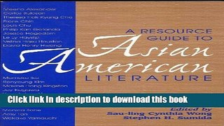 [Popular] Resource Guide to Asian American Literature Kindle Collection