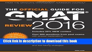 [Popular] Books The Official Guide for GMAT Review 2016 with Online Question Bank and Exclusive