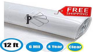Greenhouse Clear Plastic Film Polyethylene Cover 6 Mil 12ft X 20ft
