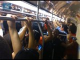 Veja imagens de dentro do metrô que ficou parado na Linha Vermelha