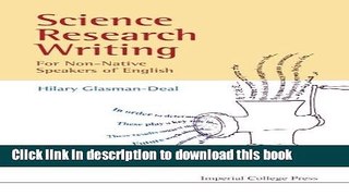 [Popular] Science Research Writing For Non-Native Speakers of English Hardcover Online