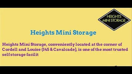 Self Storage Houston, Texas - Heights Mini Storage