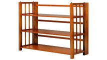 Casual Home 3 Shelf Folding Stackable Bookcase Natural