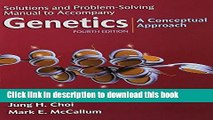 [Popular] Solutions Manual for Genetics: A Conceptual Approach Hardcover Online