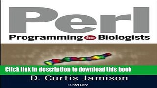 [Popular] Perl Programming for Biologists Paperback Free