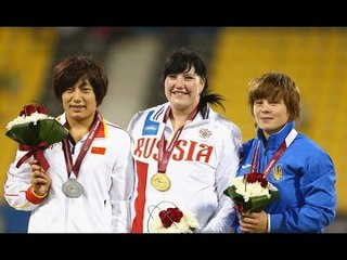 Women's discus F12 | Victory Ceremony |  2015 IPC Athletics World Championships Doha