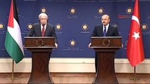 Dışişleri Bakanı Çavuşoğlu Filistin Dışişleri Bakanı ile Ortak Basın Toplantısında Konuştu -3