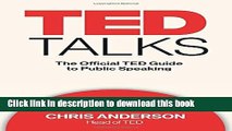 [Popular] Books TED Talks: The Official TED Guide to Public Speaking Free Online