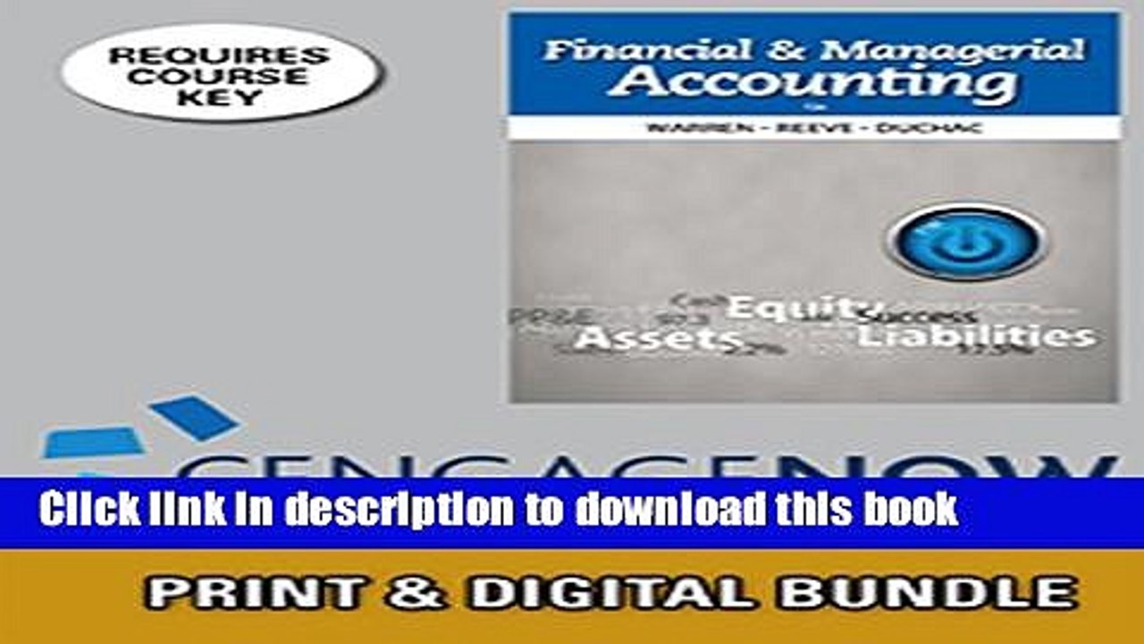 [Download] Bundle: Financial   Managerial Accounting, 12th + CengageNOWTM, 2 terms Access Code