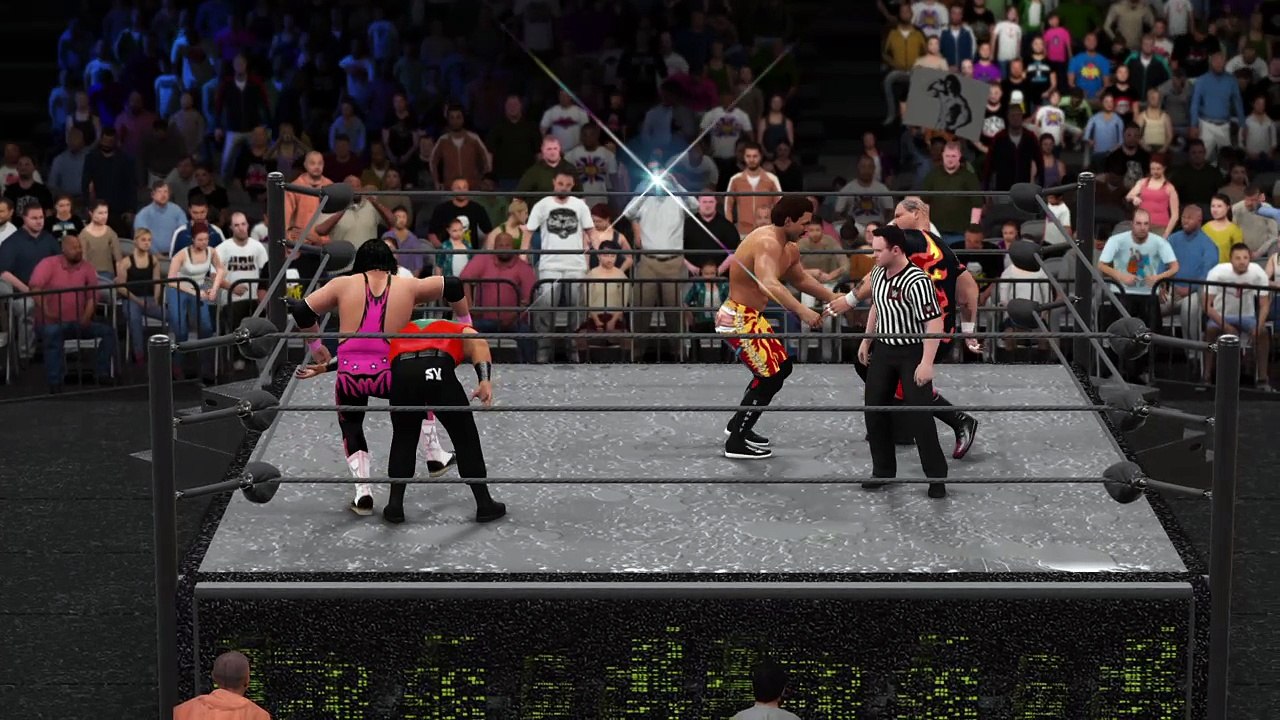 WWE 2K16 bret hart v savio vega v rick rude v bam bam bigelow