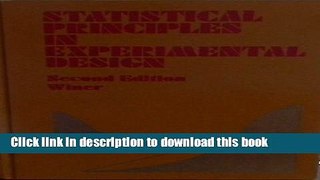 [Popular] Statistical Principles in Experimental Design Paperback Collection