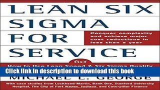 [Popular] Books Lean Six Sigma for Service : How to Use Lean Speed and Six Sigma Quality to