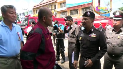 ผช.ผบ.ตร.ตรวจที่เกิดเหตุเพลิงไหม้