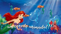 Pequena Sereia Disney - Convite Animado