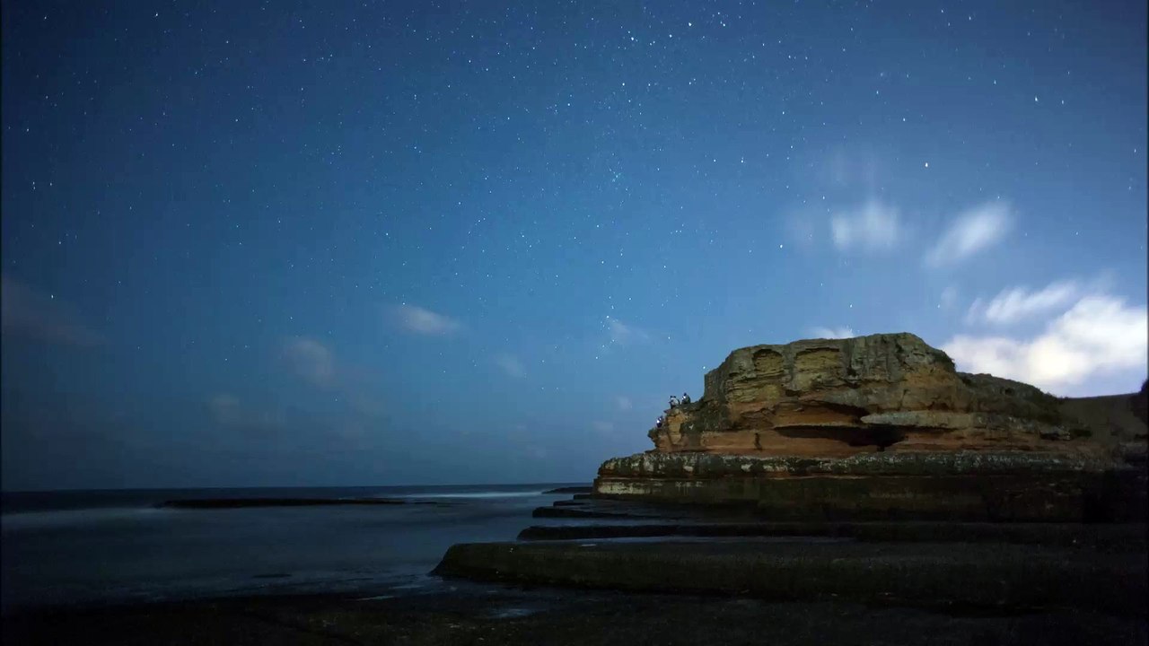 Pink rocks time lapse