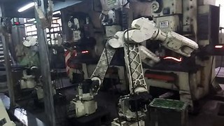 railway spring faster production line include forging press and robot